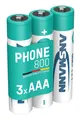 Produktbild: 3x ANSMANN DECT NiMH Akku Micro AAA 800mAh HR03 5030142