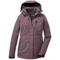 Produktbild: Killtec Outdoorjacke KOW 140 WMN JCKT Wasserdichte Damenjacke, atmungsaktiv, abnehmbare Kapuze lila 42 EU