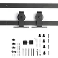 Produktbild: SOTECH Schiebetüren Set LOUNGE-2 2tlg. 2 m (von oben anschraubbar) schwarz Schiebetürensystem Laufrollen-Ø 70 mm