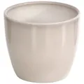 Produktbild: Dehner Übertopf Lina, Ø 22 - 36 cm, Höhe 19 - 29 cm, Keramik, Zeitlos, hochwertig auf jeder Fensterbank, für Pflanzen aller Art grau Ø 28 cm