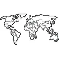Produktbild: Decortie - metall dekoration - NO:41 world map - NO:41 world map - Schwarz