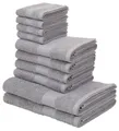 Produktbild: OTTO home Handtuch Set Melli, 2 Duschtücher 70x140, 4 Handtücher 50x100, 4 Gästetücher 30x50, Walkfrottee (Set, 10-St), Handtuchset in dezenten Farben mit Bordüre, 100% Baumwoll-Handtücher