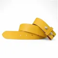Produktbild: FRONHOFER Hüftgürtel 18352 (1-St) Breite 3,5 cm, Rindsleder, Wechselgürtel für Herren/Damen gelb Körperumfang 100 cm / Gesamtlänge 115 cm