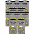 Produktbild: Rayovac Extra Advanced Zink Luft Hörgerätebatterie, 10er Pack, mit 60 Batterien, Geeignet für Hörgeräte Hörhilfen Hörverstärker, Gelb