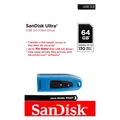 Produktbild: SanDisk Ultra USB 3.0 Flash Drive 64 GB blau 130 MB/s Schnell Kompakt Neu OVP