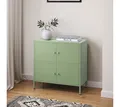 Produktbild: skølm Kommode Atriona aus Metall (Mintgrün, 2 Fächer & 4 Türen), Metallschrank 81 x 80 x 38 cm, auch verfügbar mit 3 Fächern