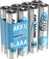 Produktbild: ANSMANN Akku Micro AAA 800 mAh 1,2V Ni-MH, 8 Stück