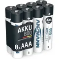 Produktbild: Akku Micro aaa 800 mAh 1,2V Ni-MH, 8 Stück - Ansmann