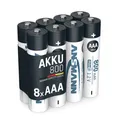 Produktbild: 8x ANSMANN NiMH Akku Micro AAA 800mAh maxE HR03 Sparset 5035042