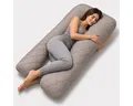 Produktbild: SEI Design Seitenschläferkissen Schwangerschaftskissen U-Form Seitenschläferkissen Komfortkissen XXL, Seitenschläferkissen mit Bezug, 1-tlg., Schwangerschaftskissen gesteppt, 2x Reißverschluss