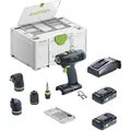 Produktbild: Bohrschrauber Festool t 18+3 hpc 4,0 I-Set (2 x 4,0 Ah hpc-asi + tcl 6 + Systainer SYS3 df m 187 + Zubehör)