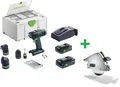 Produktbild: Festool Akku-Bohrschrauber T 18+3 HPC 4,0 I-Set - 577609 +Pizzaschneider PIZZ-TS