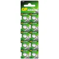 Produktbild: 10 GP Alkaline Zelle LR44 A76 BATTERIES G13 1,5V Münz Zelle Knopf EXP 2026 Neu