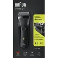 Produktbild: Braun Rasierer Serie 3-300s, 3fach Schersystem, Mitteltrimmer für Konturenanpassungen - Schwarz