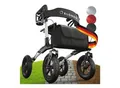 Produktbild: ELONEO Rollator faltbar und leicht mit Sitz, Outdoor Rollator mit Luftbereifung, höhenverstellbar aus Aluminium Silber