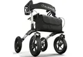 Produktbild: ELONEO Rollator faltbar & leicht, Outdoor Rollator mit Sitz & Luftbereifung, Klick & Go System, feststellbare Bremse, Lufträder