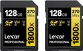 Produktbild: Lexar SDXC 128GB Professional 1800x UHS-II U3 ( 180/270 MB/s ) - 2 pack (LSD1800128G-B2NNG)