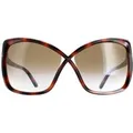 Produktbild: Tom Ford Butterfly Womens Blonde Havana Brown Gradient FT0943 Jasmin Sunglasses