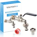 Produktbild: Universal Wasserhahn für den Garten anthrazit inkl. 2 Schlauchanschlüssen - e...