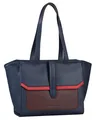 Produktbild: TOM TAILOR Amely Zip Shopper M Shopper Tasche Mixed Maritim dunkelblau braun Neu