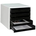 Produktbild: M&M Schubladenbox schwarz 30050901, DIN A4 mit 5 Schubladen, 1 St.