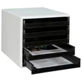 Produktbild: M&M Schubladenbox  schwarz 30050901, DIN A4 mit 5 Schubladen, 1 St.