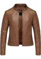 Produktbild: REPUBLIX Damen Echtleder Jacke Biker Zipper Lederjacke RJ-8004 Cognac XS