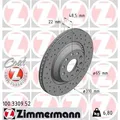Produktbild: 2x ZIMMERMANN Sport Z Bremsscheibe 100.3309.52