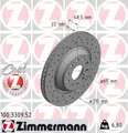 Produktbild: 2x Bremsscheibe Zimmermann 100.3309.52 2 Bremsscheiben Hinterachse Hinten