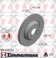 Produktbild: 2x ZIMMERMANN 100.3309.52 Bremsscheibe für AUDI SEAT SKODA VW