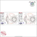 Produktbild: Kit Bremsscheiben Brembo Hinterachse für BMW 4 F33 F83 430 428 425 420 F32 F82 D