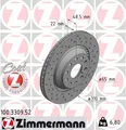 Produktbild: 2x ZIMMERMANN Bremsscheibe SPORT Z 100.3309.52 für VW AUDI GOLF SKODA SEAT A3 SC