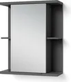Produktbild: byLIVING Hängeschrank Nebraska, Breite 60 cm, Badezimmerschrank mit Spiegel, Korpus in anthrazit