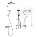 Produktbild: Hansgrohe Hans Grohe Showerpipe Regendusche Crometta S 240 chrom Nr. 27267000