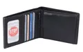 Produktbild: GlücksNugget Geldbörse RFID Schutz Leder Scheintasche schwarz 12,5x10x2,5 cm