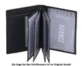 Produktbild: GlücksNugget Kartenetui schwarze Ausweishülle buchform, Leder