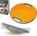 Produktbild: DH FitLife Balance Board, Wackelbrett, Balance Pad mit Griffen extra groß Ø 42cm