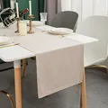 Produktbild: Simurq Tischläufer Modern | Abwaschbar, Wasserabweisend, Lotuseffekt | Outdoor, Pflegeleicht | Beige Creme | Table Runner Tischband (Beige, 30x120 cm)