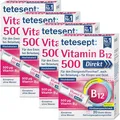 Produktbild: tetesept Vitamin B12 500 Direkt Sticks Energiestoffwechsel Belastung Pulver 4x20