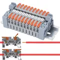 Produktbild: 10 Stück Reihenklemmen Hutschiene 0,52,5mm² Lüsterklemmen Steckbar Klemmen El...