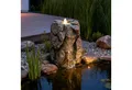 Produktbild: Arnusa Gartenbrunnen Quellstein Bachlauf Quelle mit LED Beleuchtung, 70 cm Breite, (OG-KQS001)