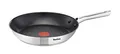 Produktbild: Tefal Duetto Pfanne 24 cm, Edelstahlpfanne Induktion, sichere Antihaftversiegelung, Thermo-Signal bei idealer Brattemperatur, gesundes Kochen, für alle Herdarten geeignet, A70404