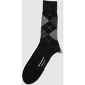 Produktbild: Burlington Socken mit Karomuster Modell 'MANCHESTER' in Black, Größe 40-46