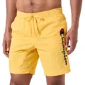Produktbild: Champion Herren Legacy Icons Beachshorts-Crinkle Taslon Contrast Logo Bermuda Badehose, gelb, Medium