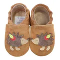 Produktbild: HOBEA-Germany Krabbelschuhe für Jungs und Mädchen in verschiedenen Designs, Modell Schuhe:Igel braun, Schuhgröße:18/9