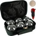 Produktbild: Boule 6 Kugel Set mit Zubehör für Outdoor-Aktivitäten Gravierte Motiven Hülle 23440