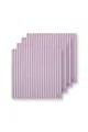 Produktbild: PiP Studio Stoffserviette Lily&Lotus Stripes Servietten lila 40x40cm 4 Stück, Set/4 Napkins Stripes Lilac 40x40cm