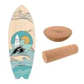 Produktbild: F2 Set Balance Board Surfer 76x28cm + Halbkugel und Korkrolle