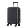 Produktbild: Koffer Trolley Reisekoffer Suitcase, Rollkoffer Handgepäck ,mit 4 Rollen360°, Hartschalenreisekoffer, Zahlenschloss, Weicher Gummigriff (XL,Schwarz)