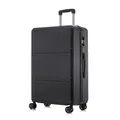 Produktbild: YONSLY Trolley Reisekoffer Travel Suitcase, Rollkoffer Handgepäck, Hartschalenreisekoffer mit 4 Rollen 360°, Zahlenschloss, Weicher Gummigriff (XL, Schwarz)